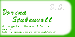 dorina stubenvoll business card